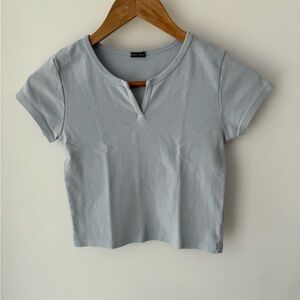 Brandy Melville Light Gray Crop Top